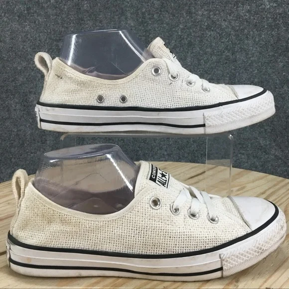 Converse Chuck All Star Shoreline Natural White/Cream Woven Low Tops - Picture 2 of 4